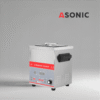 AONIC-IND-30-40kHz-5 Baño ultrasónico compacto ASONIC IND-30 con tanque de acero inoxidable, diseñado para talleres y clínicas dentales.