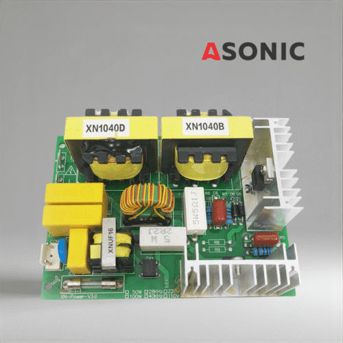 ASONIC-PRO modelo PCB-120W 40 kHz ASONIC PROmodel PCB 120 W 40 kHz, placa de circuito de alta potencia para limpiadores ultrasónicos, que ofrece una salida estable y fiabilidad.
