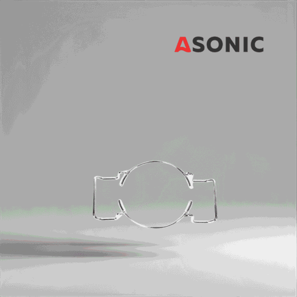 ASONIC-BEAKER-08L ASONIC: soporte para vasos de precipitados de laboratorio de 0,8 l, pequeño accesorio de acero inoxidable para aplicaciones de limpieza ultrasónica de precisión