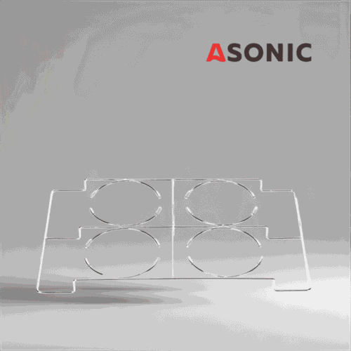 Soporte para vasos de precipitados ASONIC de 10 litros, accesorio de acero inoxidable resistente para colocar de forma segura vasos de precipitados grandes en limpiadores ultrasónicos.