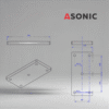 ASONIC HEATER-1000W-5 tornillos-3 calentador externo para depósito de limpiador ultrasónico