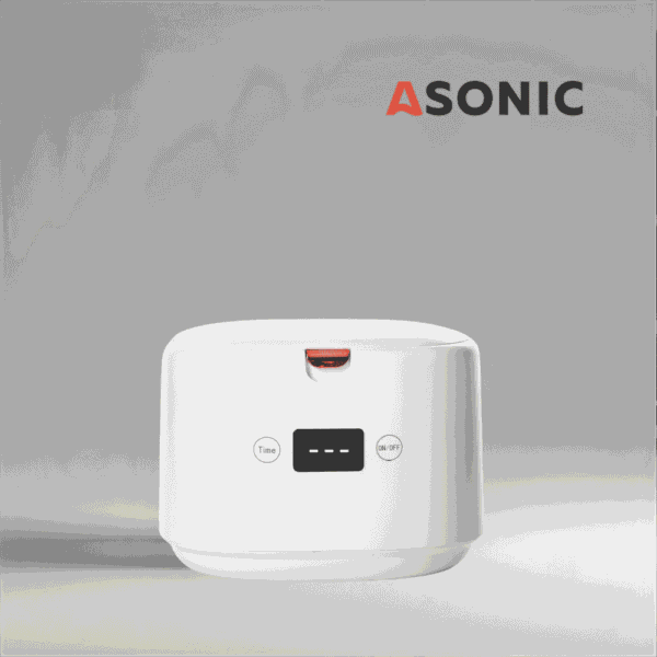Limpiador ultrasónico ASONIC HOME-dent para instrumentos dentales, joyas y pequeños accesorios, compacto y eficiente.