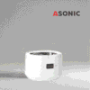Baño ultrasónico ASONIC HOME-dent de acero inoxidable, compacto y práctico para uso dental y doméstico.