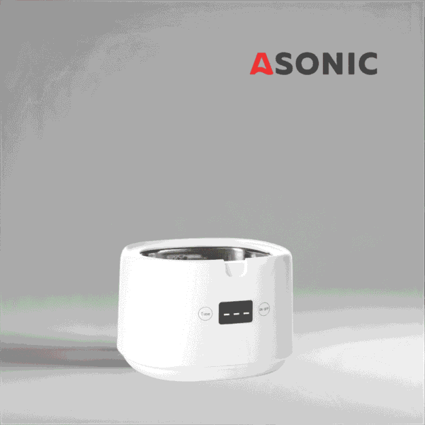 Baño ultrasónico ASONIC HOME-dent de acero inoxidable, compacto y práctico para uso dental y doméstico.