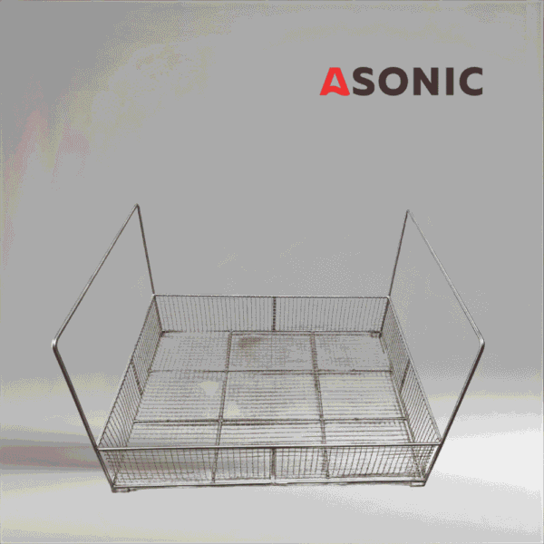 ASONIC IND-1000cesta-1 Cesta para limpiador ultrasónico ASONIC IND-1000: acero inoxidable de alta resistencia