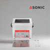 Baño ultrasónico compacto ASONIC IND-40, ideal para la limpieza industrial a pequeña escala y el uso en laboratorios.