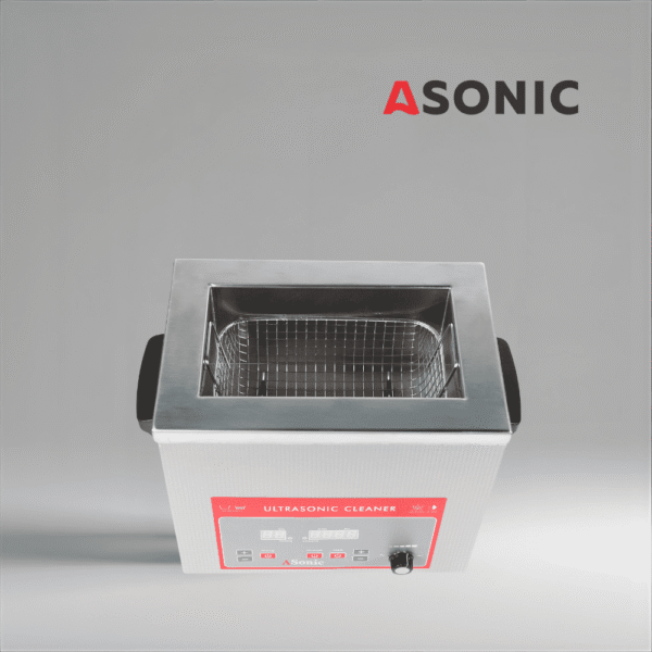 Máquina de limpieza ultrasónica ASONIC IND-40 diseñada para profesionales que requieren una limpieza precisa y fiable.