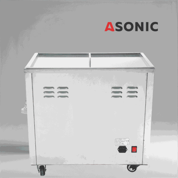Máquina de limpieza ultrasónica ASONIC IND-400, ideal para uso profesional en fábricas y laboratorios.