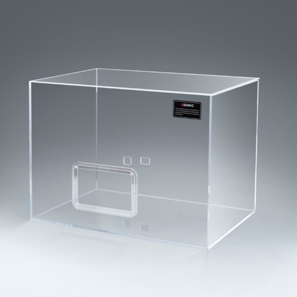 Caja silenciosa ASONIC para limpiador ultrasónico de 10 litros Caja silenciosa ASONIC para limpiadores ultrasónicos de 10 litros, vendida por separado o con la unidad de limpieza ultrasónica.