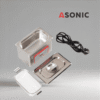 Limpiador ultrasónico ASONIC PRO-08, frecuencia de 40 kHz, unidad compacta para joyas, monedas y pequeños accesorios.