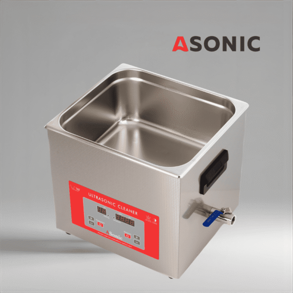 Máquina de limpieza ultrasónica de acero inoxidable ASONIC PRO-150 con controles digitales