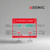 Baño ultrasónico ASONIC PRO-20 para hogares, sistema compacto diseñado para joyas y gafas.