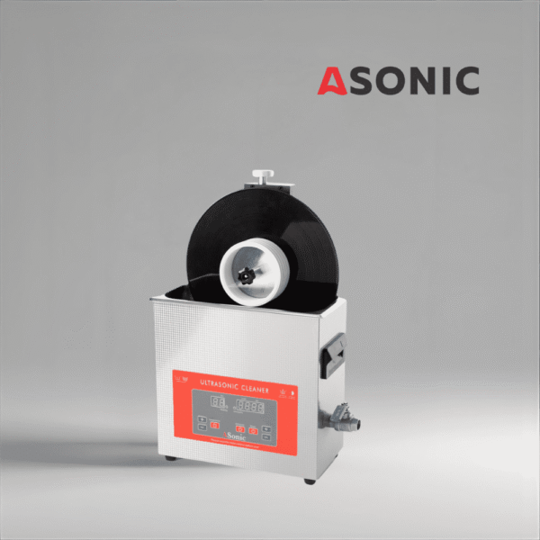 El líquido limpiador de discos ASONIC Vinyl Cleaner-05 restaura la calidad del sonido y elimina la suciedad de 5 LP en máquinas ultrasónicas.