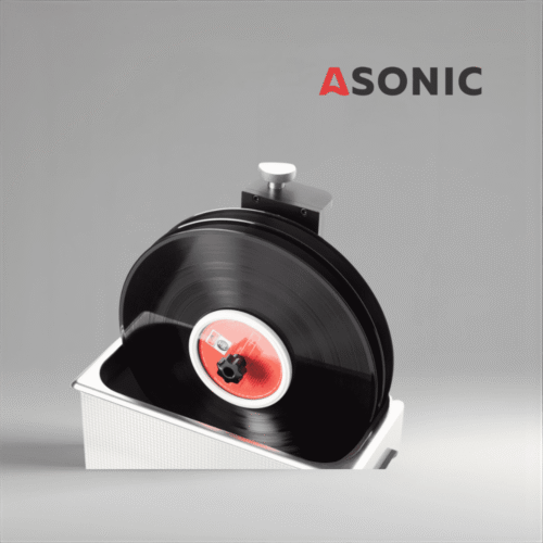 ASONIC Vinyl Cleaner-05, solución ultrasónica para discos, fórmula premium para limpiar y conservar discos de vinilo.