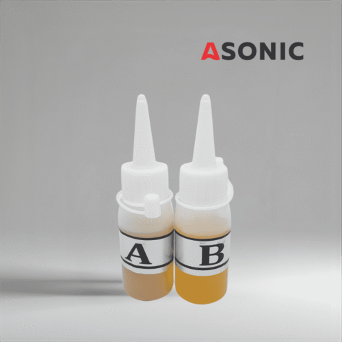 ASONIC Glue-AB, adhesivo de dos componentes para fijar de forma segura transductores ultrasónicos a tanques de limpieza.