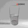 Cesta redonda de acero inoxidable ASONIC con asa Ø75 mm, diseñada para la limpieza ultrasónica de joyas y herramientas delicadas.