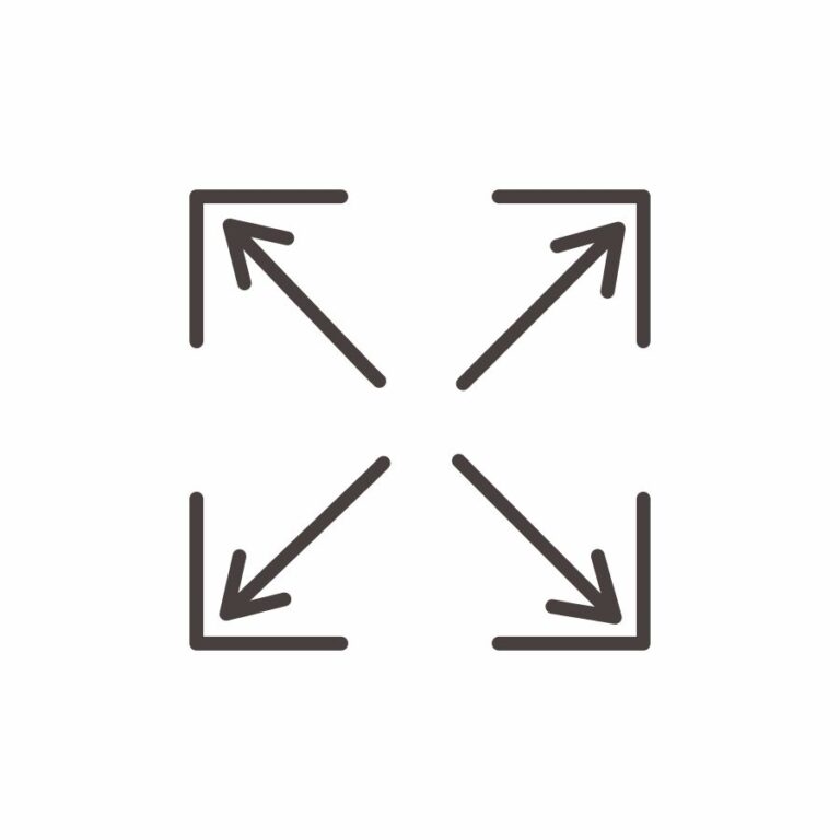 Esta imagen muestra un signo de dimensión cuadrado con flechas direccionales que ilustran la longitud