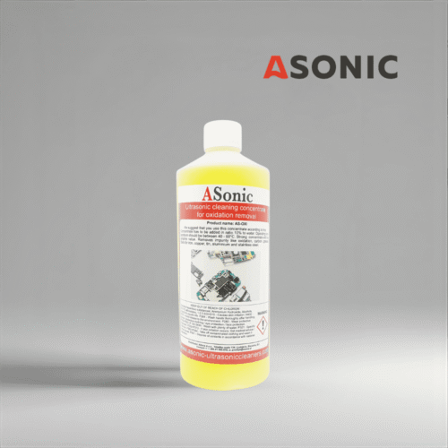 Eliminador de oxidación ultrasónico ASONIC AS-OXI-1, concentrado limpiador de 1 l para eliminar de forma segura el óxido de joyas y herramientas.