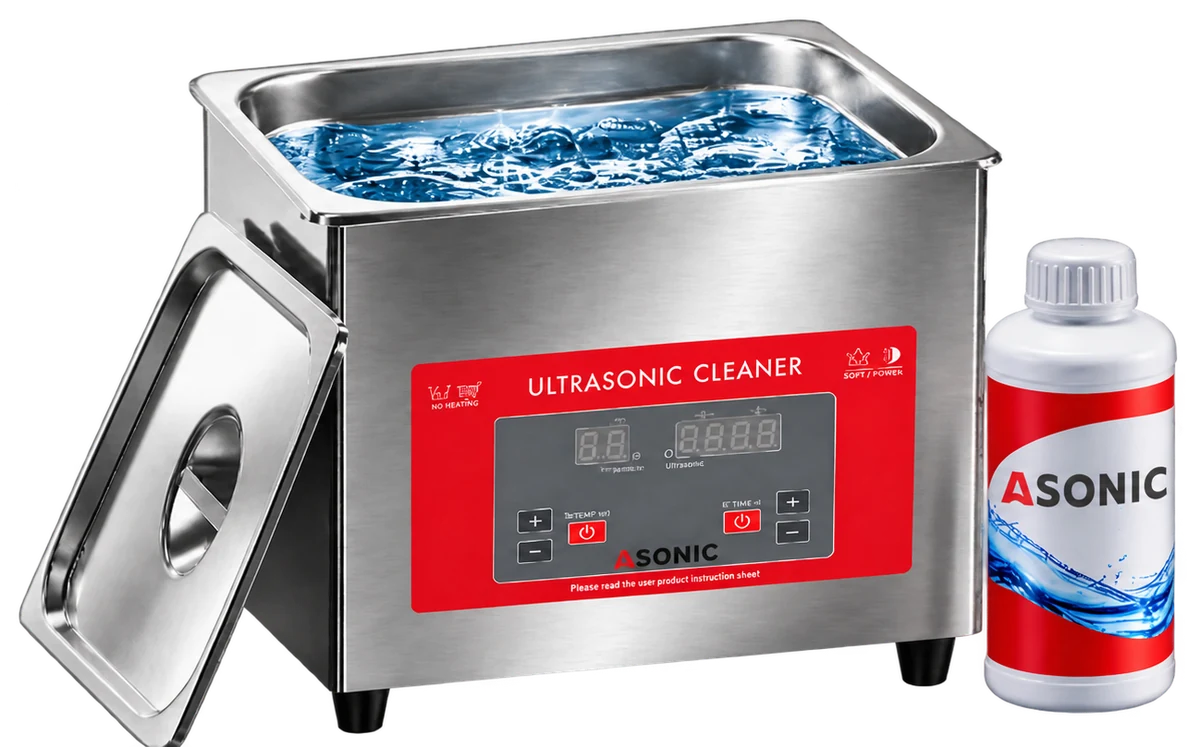Limpiador ultrasónico ASONIC de acero inoxidable y concentrado de limpieza ultrasónica