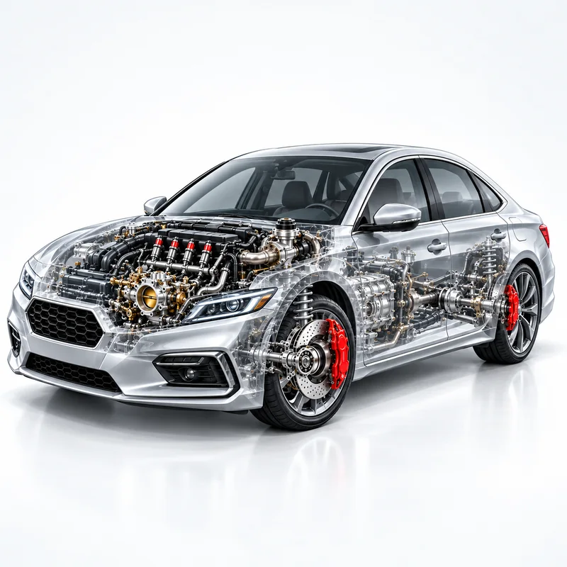 Piezas de automóvil preparadas para la limpieza ultrasónica